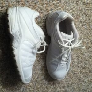 White NIKES! 7 youth. Lightly worn.