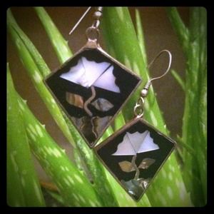 **Sold** Vintage Mexican Alpaca Silver Earrings