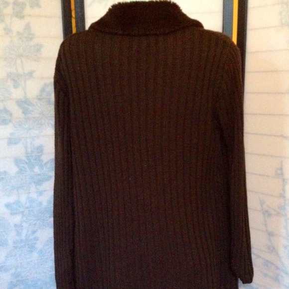 ๐ฅ๐ฅ๐ฅ Vtg Express Faux Fur Long Sleeve Cardigan - Picture 3 of 4
