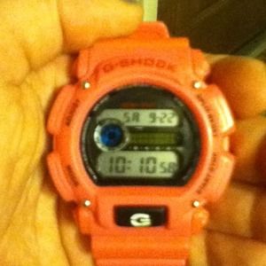 Pink g-shock watch
