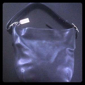 * ON HOLD* Coach Black Leather Duffle Handbag.