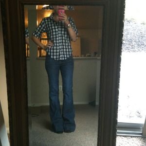 SOLD! Black gingham shirt