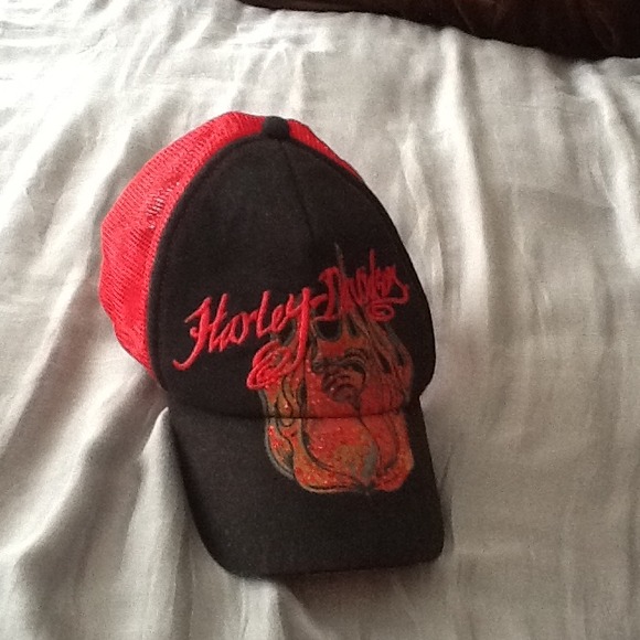 Harley Davidson hat.