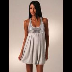 LaRok silver sequence racerback dress