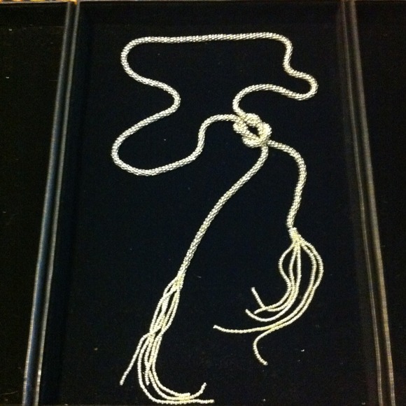 26" long silver mesh chain