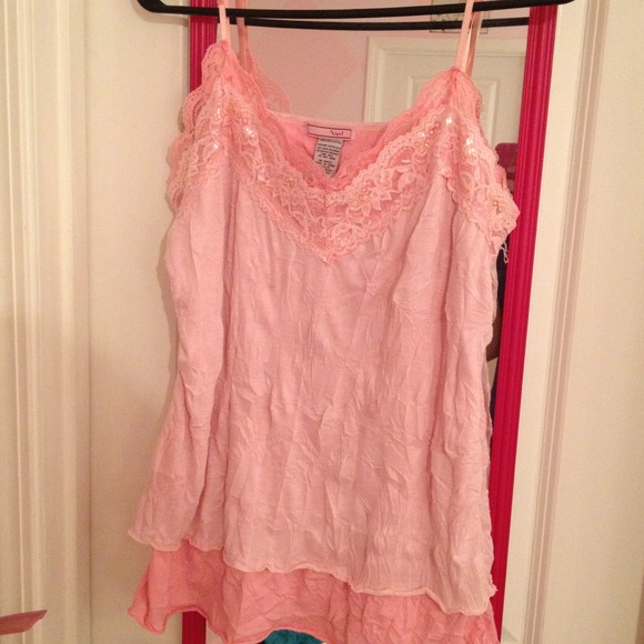 *TRADED* Great lace double layer sequin tank