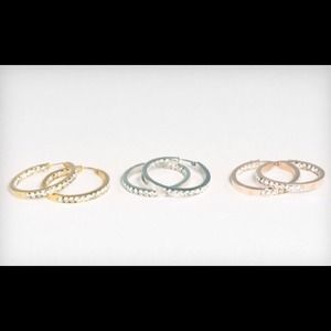 Austrian Crystal Hoop Earrings