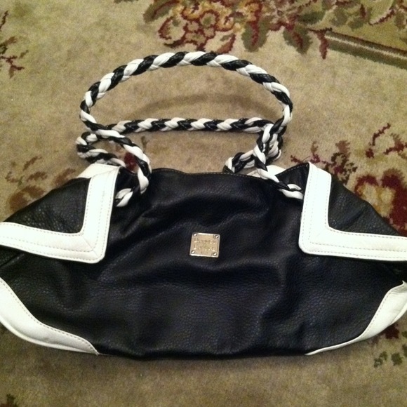 Black and white purse