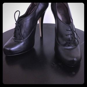 Beautiful 5 inch Black Oxford Bootie Stilettos!