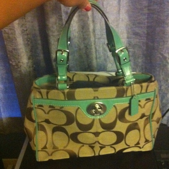 💥Reduced💥 Authentic brown/green Coach purse