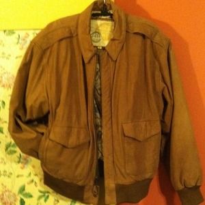 Mens suede "bomber" jacket