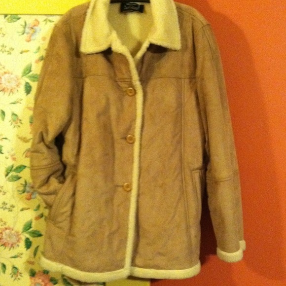 reducedFleece lined sueded coat