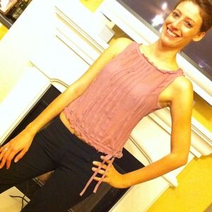 Sheer blush pink top