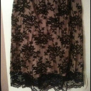 Lace Over Pink Skirt RESERVED @perfectlyjenn