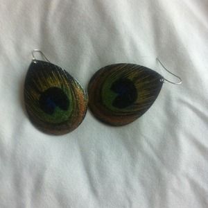 Peacock earrings