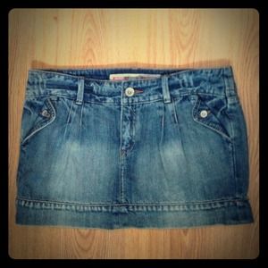 Denim mini skirt