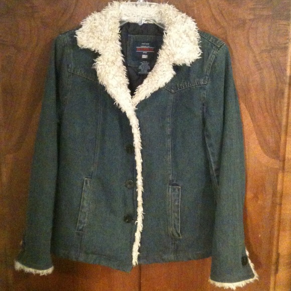 Blue jean jacket quilted lining