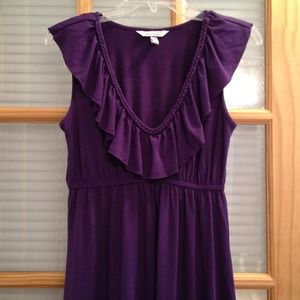 ❌❌SOLD❌❌ Purple deep v-neck dress