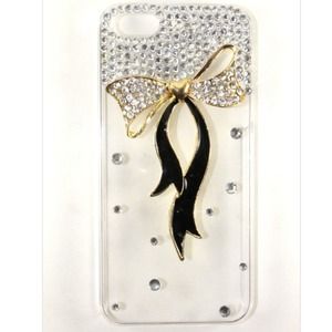 Black Ribbon Bling iPhone 5 Case