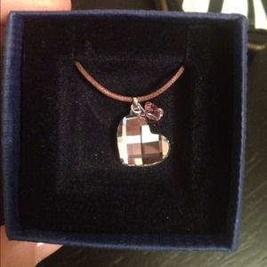swarovski crystal heart necklace