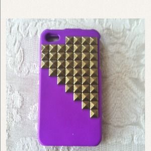 Purple studded iPhone 4 case