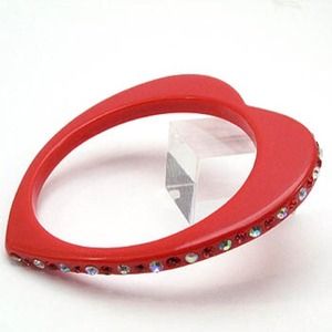❤🔴Red Stoned Heart Bangle 🔴❤