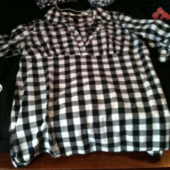 Lane Bryant checkered top