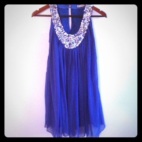 Blue Flowy Dress