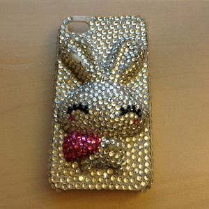 iPhone 4/4s bunny rhinestone case