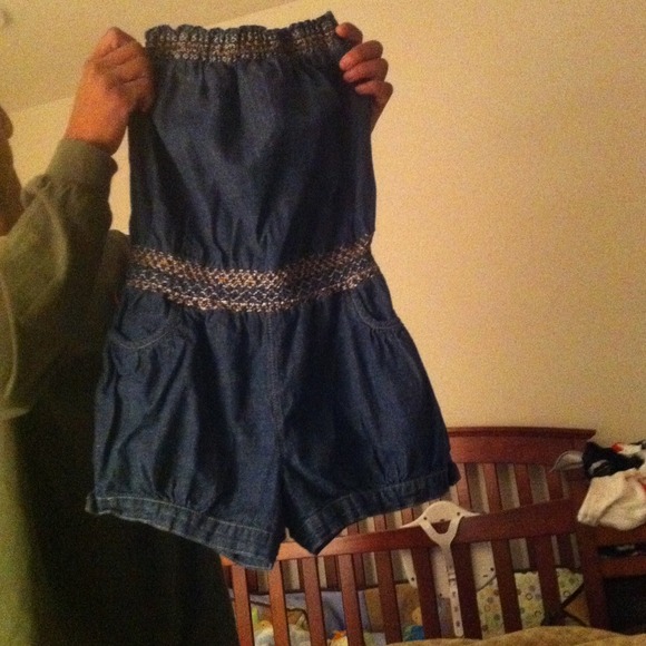 Blue Jean romper! Very cute