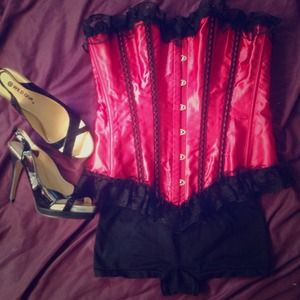 ❌SOLD❌Sexy lingerie Blood Red Corset