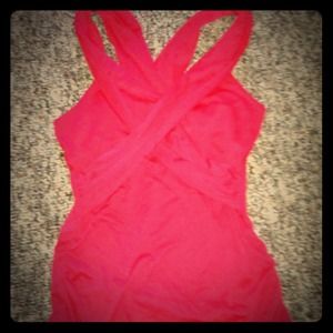 Red cris-cross front top