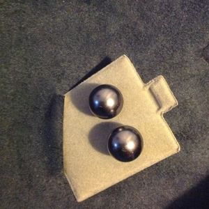 *RESERVED*  10mm Glass Bead Pearl earrings( both)!