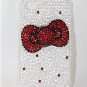 Red Bling Bow iPhone 4/4S Case