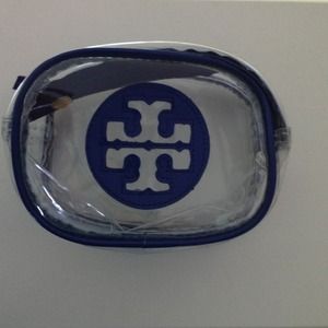 Tory Burch Accessories - Blue Tory Burch logo clear cosmetic case Tory Burch Accessories - Blue Tory Burch logo clear cosmetic case