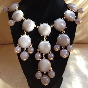 J. Crew Bubble Bib Statement Necklace Grayish/brn