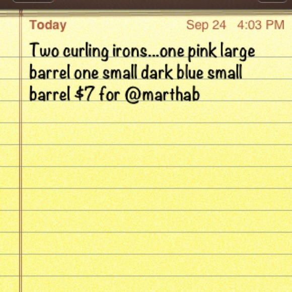 Two curling irons...one large one small