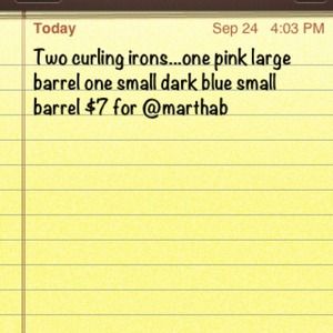 Two curling irons...one large one small