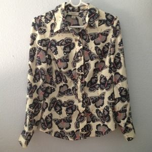 Tucker for Target Butterfly Button-Down Blouse