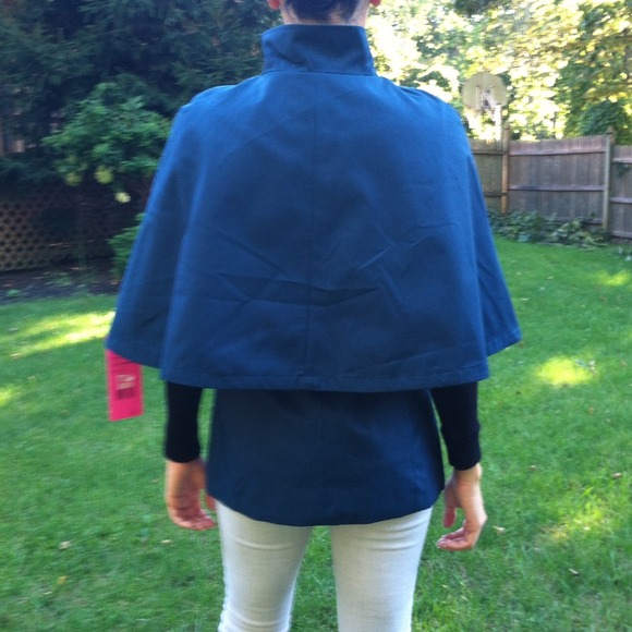 ⭕n Hold Betsey Johnson Belted Cape in Marine Blue - Picture 4 of 4