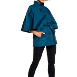 Betsey Johnson Outerwear - ⭕n Hold Betsey Johnson Belted Cape in Marine Blue Betsey Johnson Outerwear - ⭕n Hold Betsey Johnson Belted Cape in Marine Blue