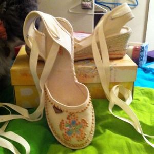 Beaded espadrilles -size 10