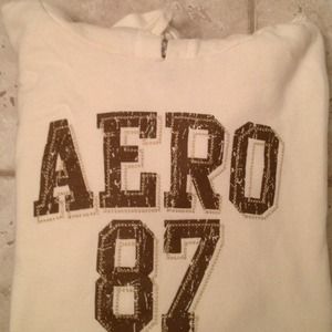 Aeropostale cream hooded sweatshirt. Xl