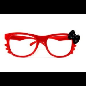 Red Hello Kitty Glasses with Black Bow
