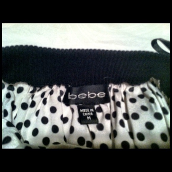 Bebe Silk Polka Dot Tube Top - Picture 3 of 4
