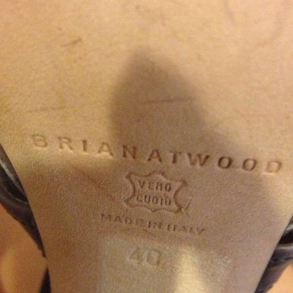 REDUCED! Brian Atwood Violet Smoke Open Toe - Picture 3 of 3