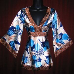 moa moa Tops - Kimono Inspired Tunic moa moa Tops - Kimono Inspired Tunic