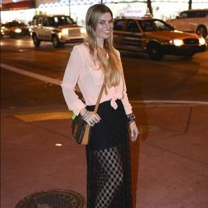 Black sheer Polk dot skirt