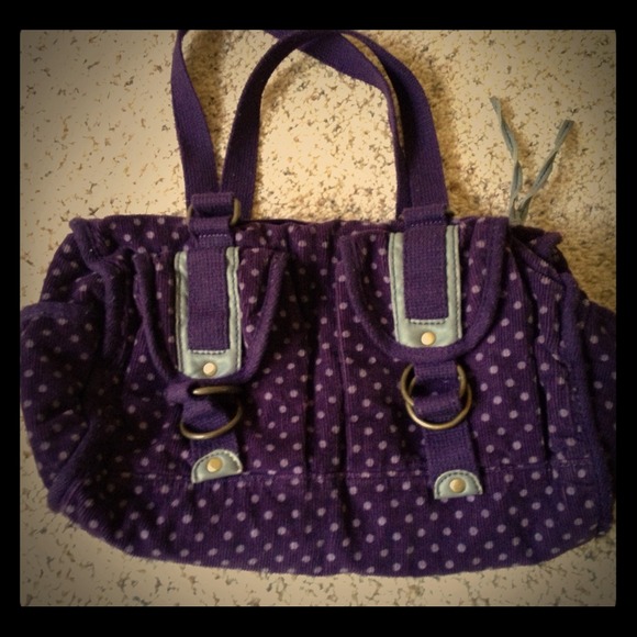 ❌SOLD❌ Violet polka dot bag - Picture 1 of 1