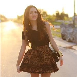 Skirts - Leopard structured skirt Skirts - Leopard structured skirt